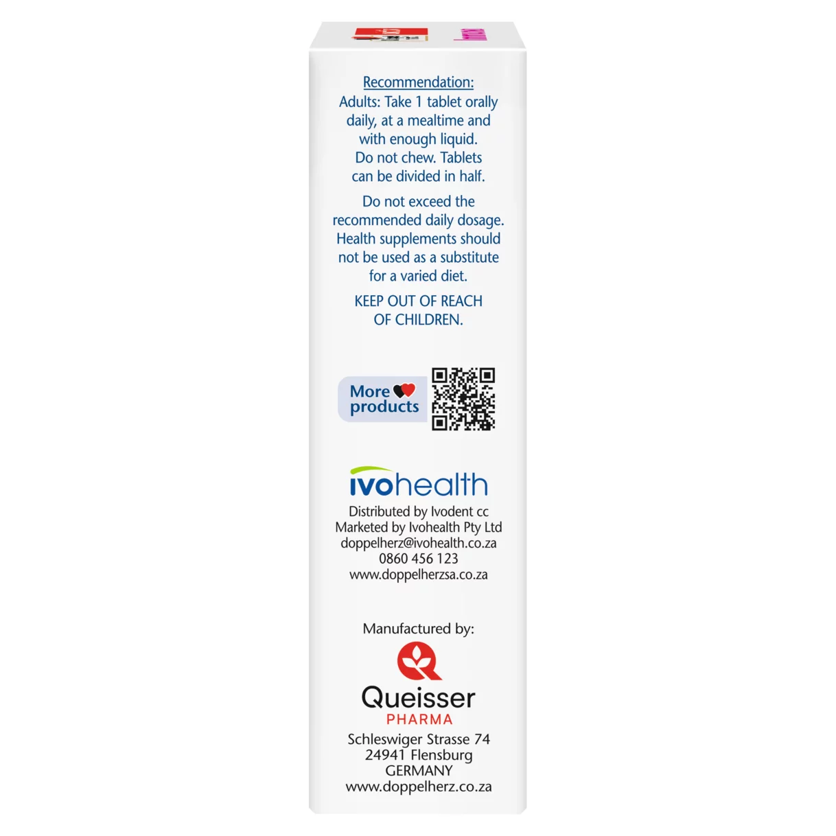 Illustration of the product packaging Doppelherz aktiv Immuno side view left